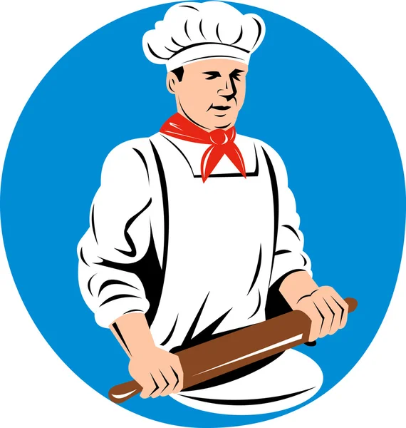 Chef, cook or baker — Stock Vector