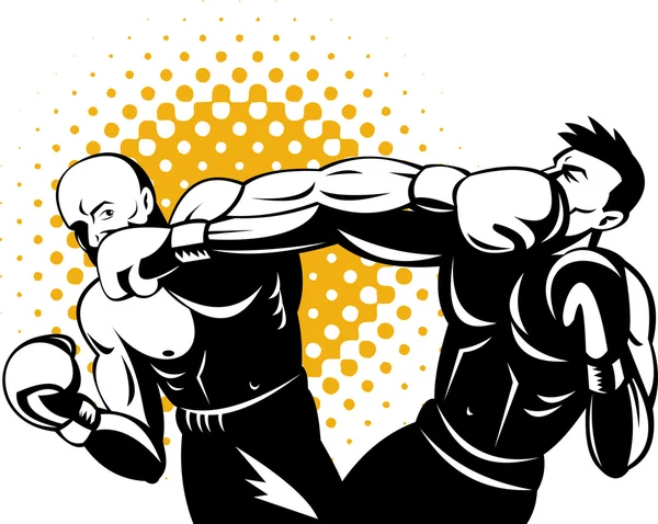 Boxer ansluter en knockout punch — Stock vektor