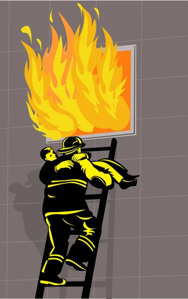 Strażak strażak — Wektor stockowy