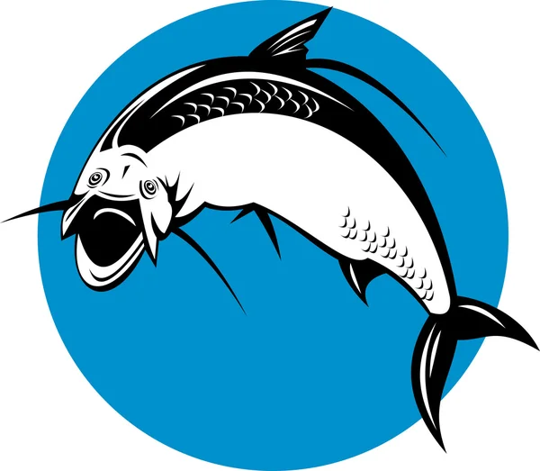 Tarpon ryby skoki — Wektor stockowy