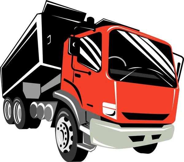 Tipper or dump truck lorry — Stock Vector