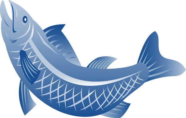 Pstrąg ryba skoki — Wektor stockowy