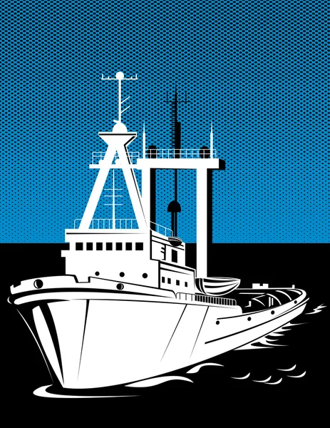 引っ張りのボート — ストックベクタ