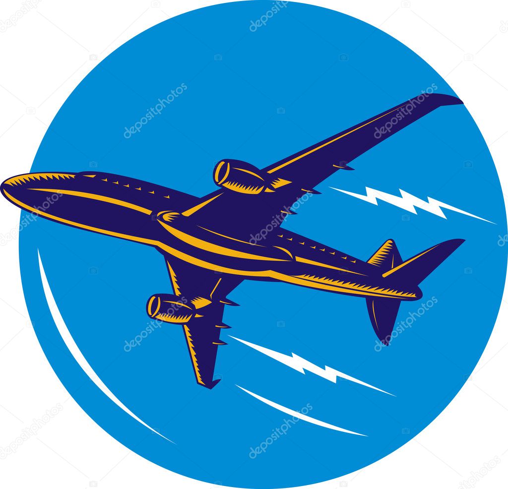 Commercial jet plane airliner