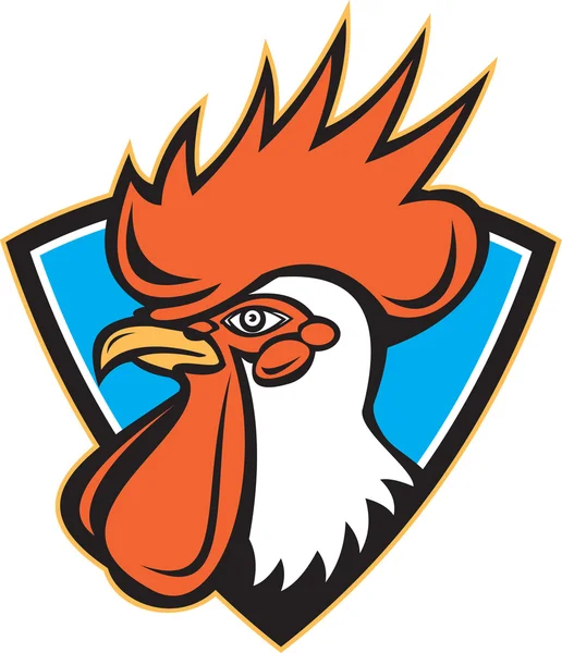 Rooster Cockerel Head Crest — Stock Vector