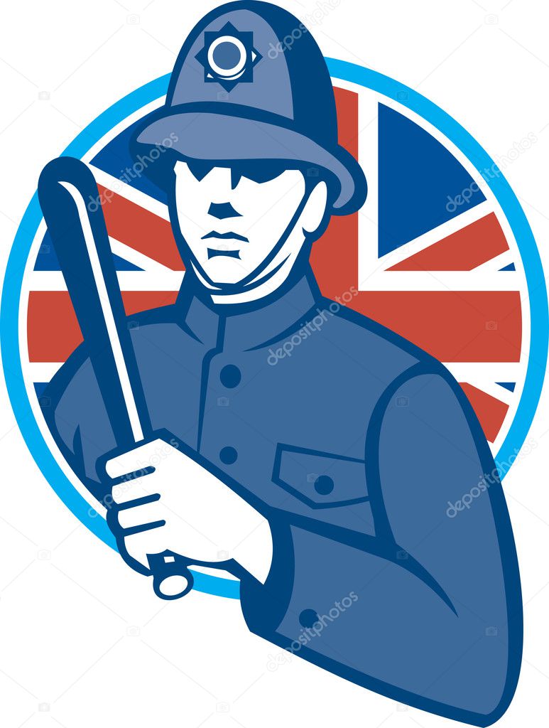 British Bobby Policeman Truncheon Flag