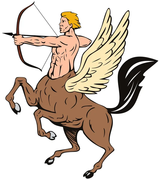 Centaur Arc Arrow Impuscaturi — Vector de stoc