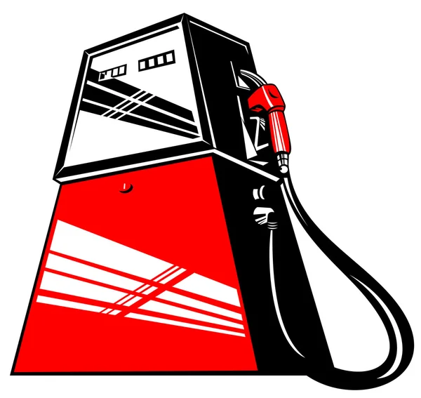 Fuel Pump Station Retro — Stock Vector