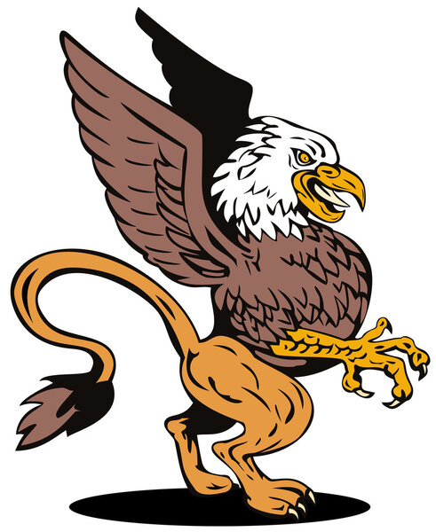 Griffin Lion Fighting