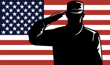 Amerikan lehim asker selamlayan