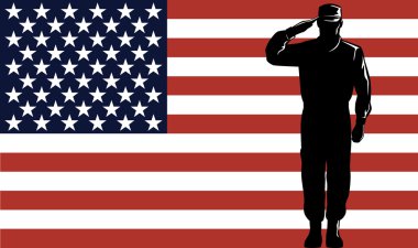 Amerikan lehim asker selamlayan