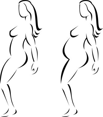 kadın çizgi çizme