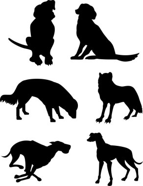 köpek silhouettes