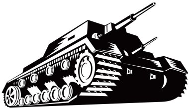 Army Tank Retro clipart