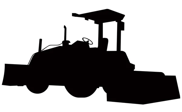 Silhouette de bulldozer — Image vectorielle