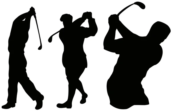 Golfer swingen — Stockvector