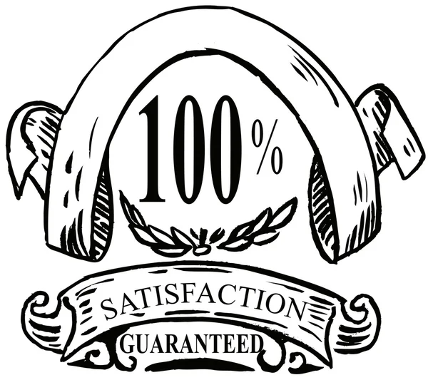 Satisfaction à 100 % garantie — Image vectorielle