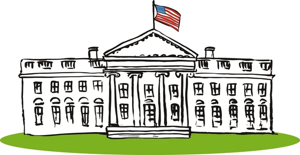 Whitehouse Retro — Stockvektor