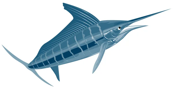 Sailfish fisk kommer upp retro — Stock vektor