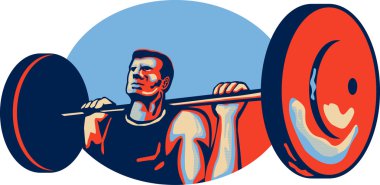 halterci ağırlık kaldırma egzersizleri retro