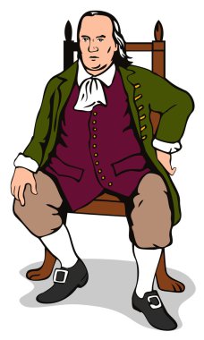 Ben franklin oturma retro