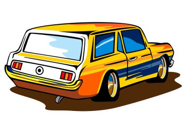 Ford Mustang Station Wagon Retro clipart