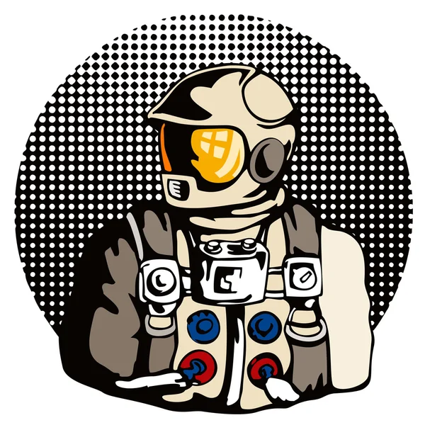 Astronauta Retro — Vettoriale Stock