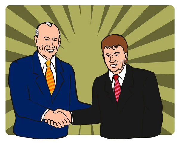 Businessmen Shaking Hands — Stock Vector