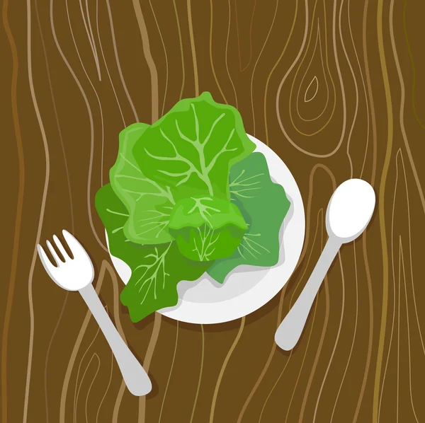 Greens Meal — Stock Vector