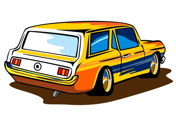 Ford Mustang Station Wagon Retro — Vector de stock