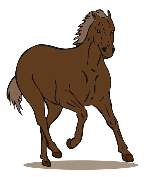 Cavalo Galopante Retro —  Vetores de Stock
