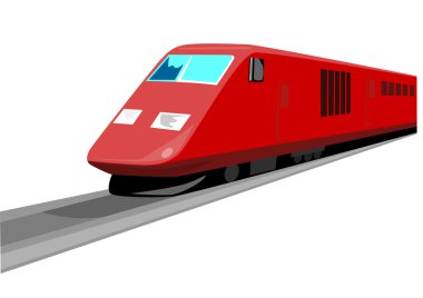 Kırmızı tren Önden Görünüm