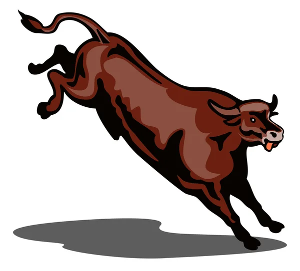 Ugró Bull — Stock Vector
