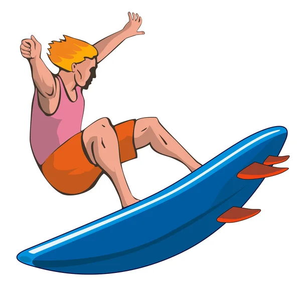 Surfer Retro — Stockvector