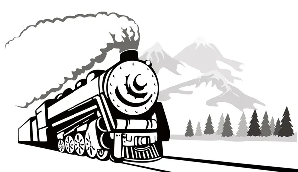 Tren Vintage Retro — Archivo Imágenes Vectoriales