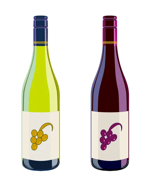 Botellas de vino Retro — Vector de stock