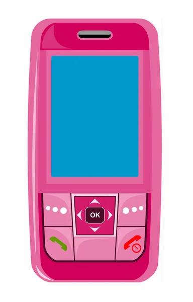 Розовый сотовый телефон — стоковое фото