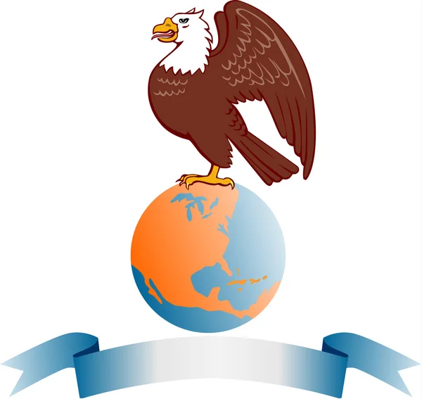 Bandeira do globo de águia — Fotografia de Stock