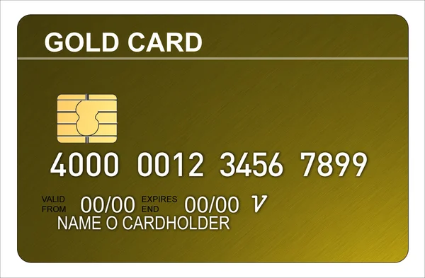 Gouden creditcard metalen — Stockfoto