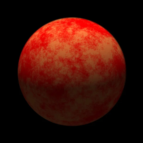 Planeta Rojo Sin Efecto Coriolis — Foto de Stock