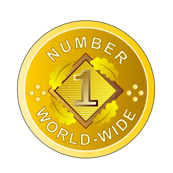 Number 1 WorldWide — Stock Photo, Image