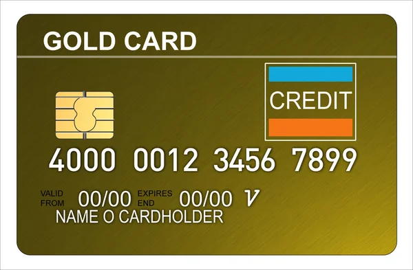 Gold Credit Card Metallic — Stock Photo, Image