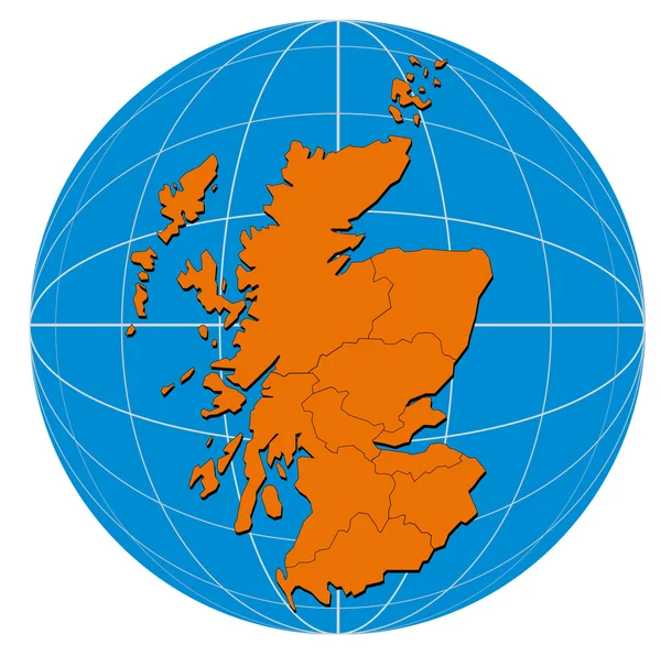 Mapa de Globe Scotland —  Fotos de Stock