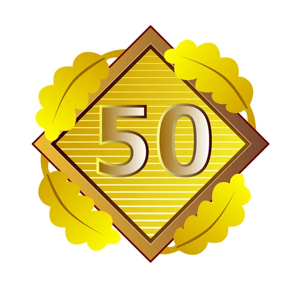 Número 50 em Diamante — Fotografia de Stock