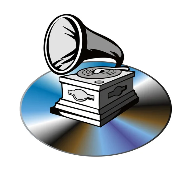 Phonograph on CD — Stock Photo, Image