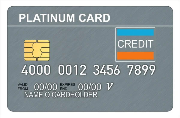 Platina creditcard — Stockfoto