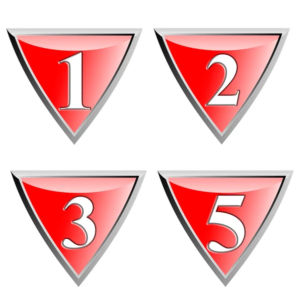 Zahl Symbol Diamant rot Metall — Stockfoto