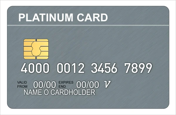 Cartão de crédito platina — Fotografia de Stock