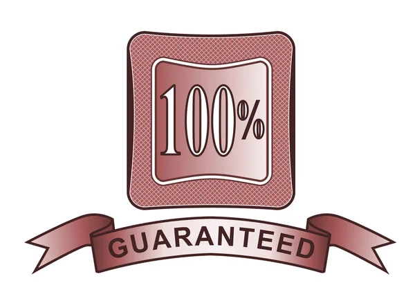 100% de satisfação garantida no escudo — Fotografia de Stock