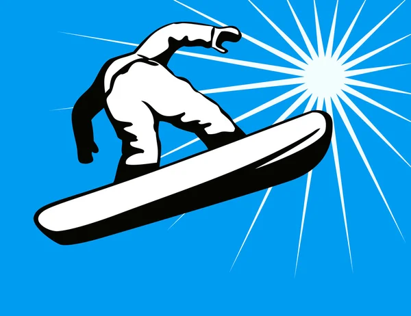 Salto snowboard — Foto Stock